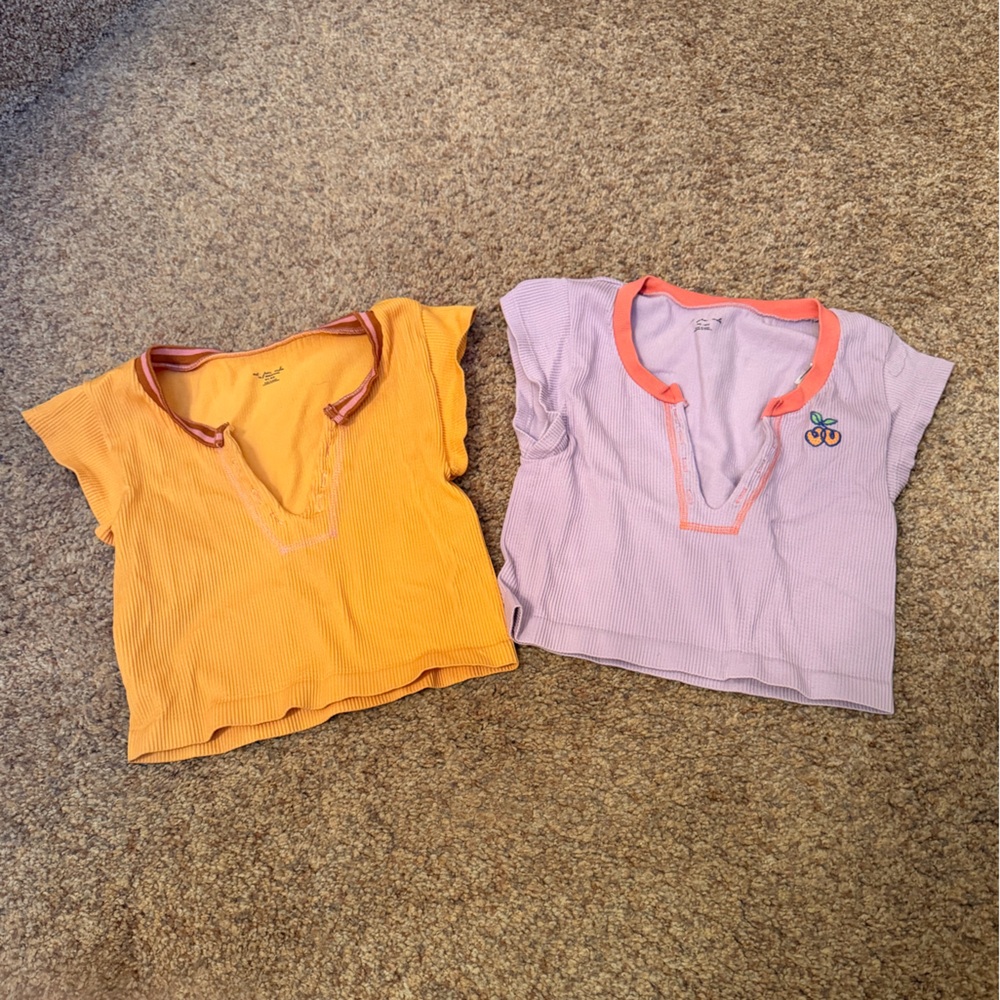 EUC - Lot of 2 - Urban Outfitters - Out From Under Ribbed Crop Top - M/L